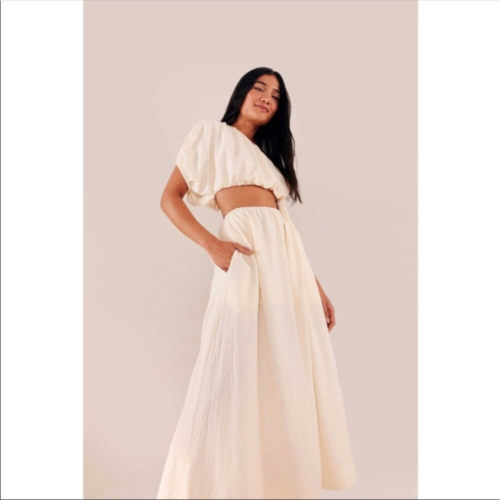 Farm Rio Off-White One Shoulder Dress - Picture 3 of 6